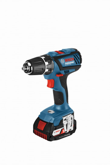 Bosch Akku-Bohrschrauber GSR 18-2-LI Plus inkl. 3 x 1,5 Ah Akkus, Ladegerät, 25 tlg. Bitsatz