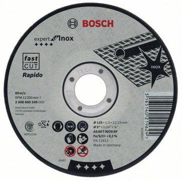 Bosch Trennscheibe für Metall 115 x 1,0 x 22,2 mm INOX