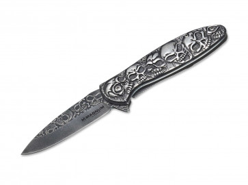 Magnum Messer Día de los Muertos 440A-Klinge 8,5 cm, Linerlock, Flipper,