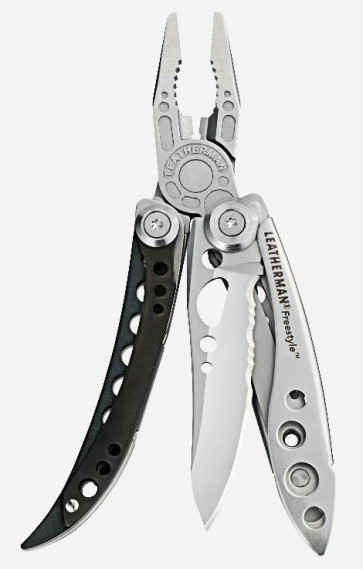 Leatherman Pocket Tool Freestyle mit 5 Werkzeugen, Edelstahlkorpus, schwarz,