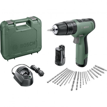 Bosch Akku-Schlagbohrschrauber EasyImpact 1200 inkl. 2 Akkus, Bohrer, Bits, Koffer