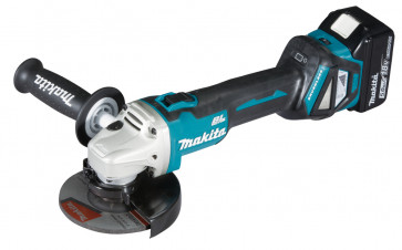 Makita Akku-Winkelschleifer DGA511RTJ 18V, elektronisch regelbar, 2 Akkus 5,0 Ah