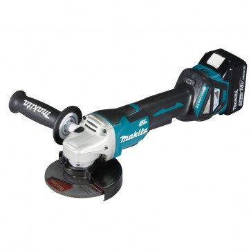 Makita Akku-Winkelschleifer DGA515RTJ 18V, 2 Akkus 5,0 Ah, Ladegerät, im MAKPAC