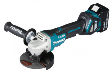 Makita Akku-Winkelschleifer DGA517RTJ 18V mit 2x 5Ah, Schnellladegerät, MAKpac