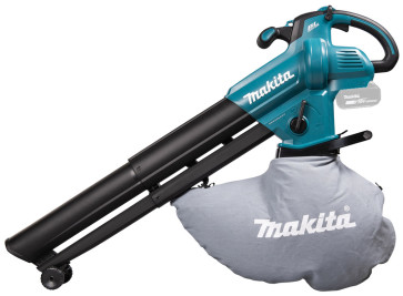 Makita Akku-Laubbläser und -sauger DUB187Z 18V, ohne Akku, ohne Ladegerät, Häckselfunktion, mit Fangsack und Gurt