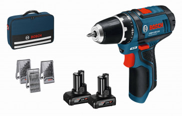 Bosch Akkuschrauber GSR 12V-15 inkl. 2x 4,0 Ah, in Tasche