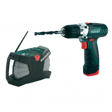 Metabo Power Maxx Set Akku-Bohrschrauber + Radio + Akkus