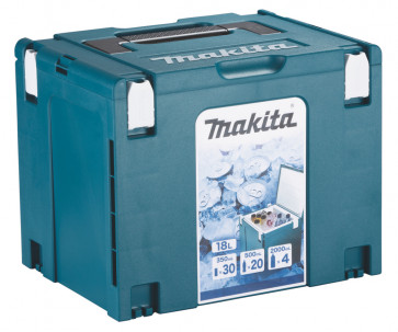 Makita Kühlbox MAKPAC Gr. 4 , isoliert 18 l Fassungsvermögen, Platz für ca. 20x500 ml Flaschen