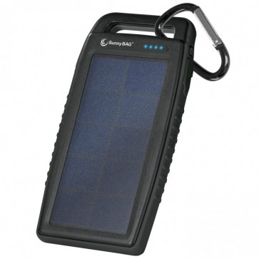 SunnyBag Solar-Ladestation Kraftwerk To Go schwarz 3in1: Ladegerät, Reserve-Akku, Taschenlampe