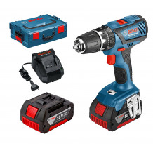 Bosch Akkubohrschrauber GSR 18-2-Li Plus mit 2x 3,0 Ah Akku, Ladegerät, L-BOXX