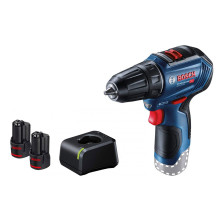 Bosch Akkuschrauber GSR 12V-30, 2x Akku 2,0Ah, Ladegerät, im Karton
