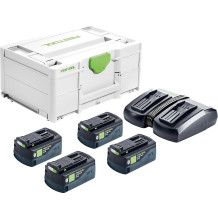 Festool Energie-Set SYS 18V, 4x Akku 5,2 Ah und Ladegerät TCL 6 DUO